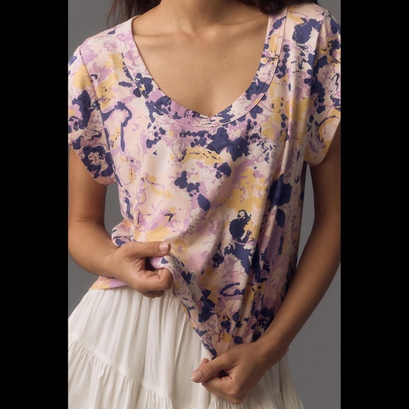 Anthropologie Short-Sleeve Scoop-Neck Tee - Picture 4 of 16